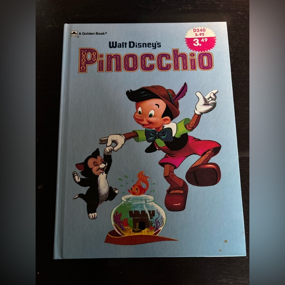 3/$20 vintage Walt Disney's Pinocchio Golden Book